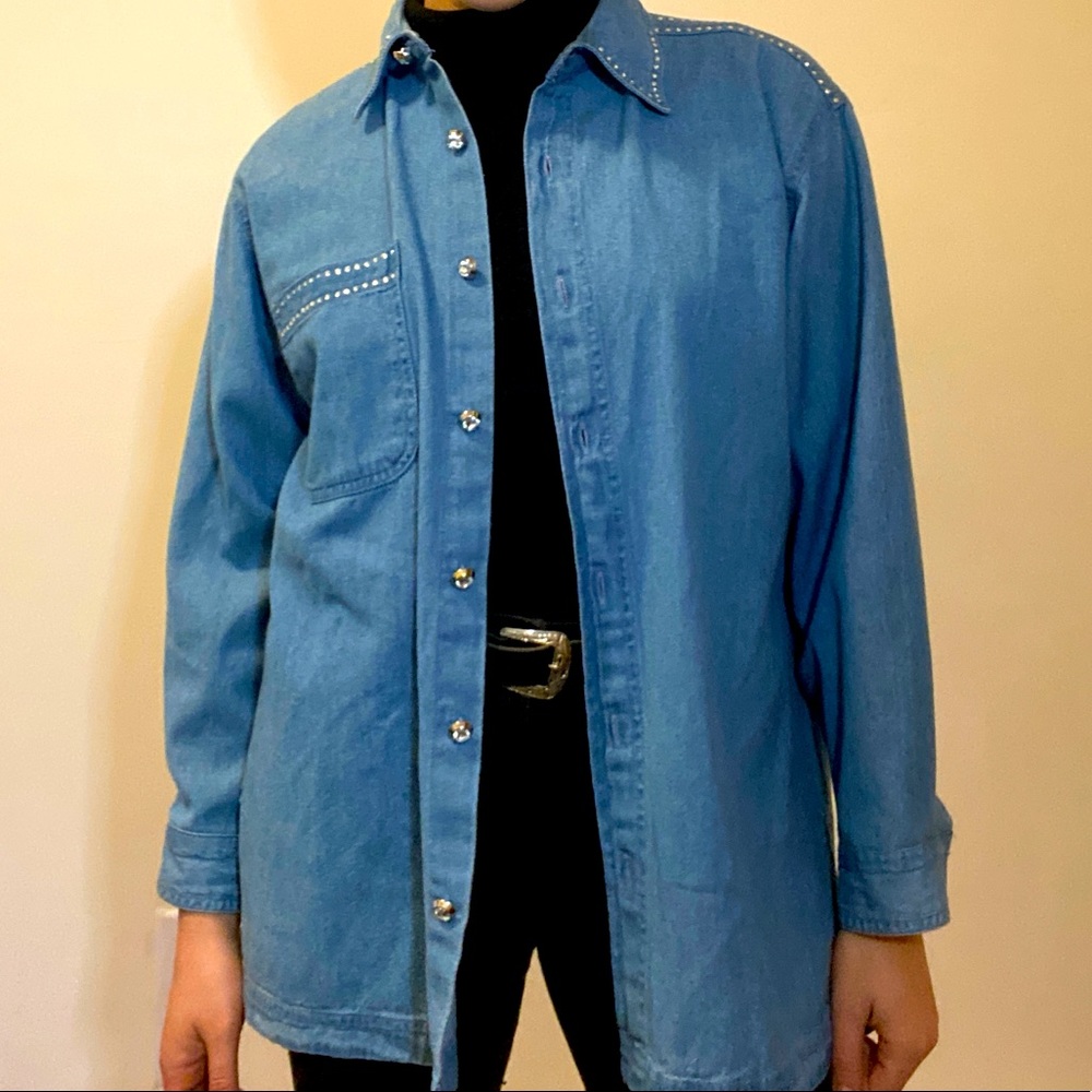 Vintage Rhinestone Cowboy Shacket